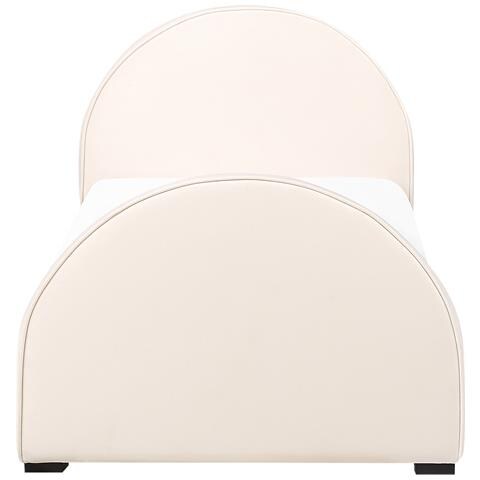 Letto Singolo Velluto Beige 90 X 200 Cm Nozay - Foto 2