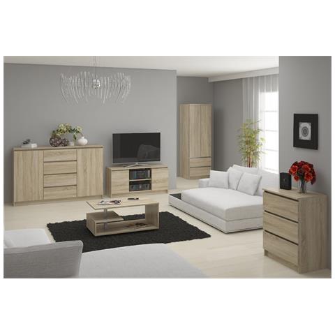 Cassettiera K140, 8 cassetti, 138x40x99 cm, Colore Sonoma Quercia - Foto 8