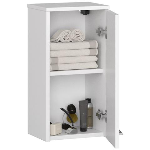 Mobile da Bagno sospeso FIN, 1 anta, 30x22,5x60 cm, Colore Bianco - Foto 2