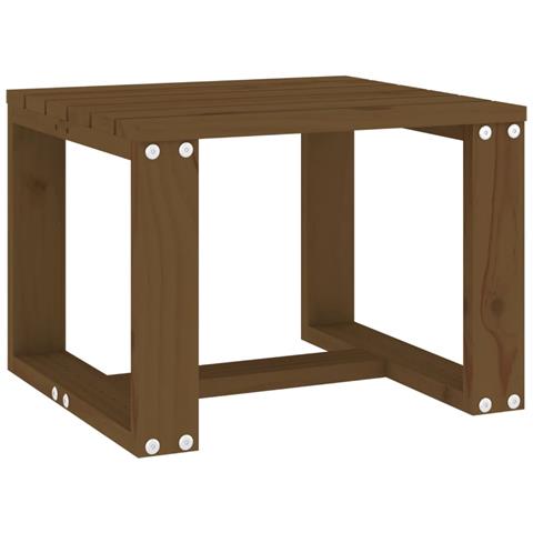 Tavolino Da Giardino Miele 40x38x28,5 Cm Legno Massello Pino - Foto 2