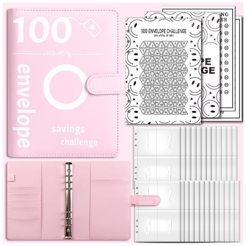 Raccoglitore Di Sfide Per Il Risparmio Di Denaro Pink - Foto 1