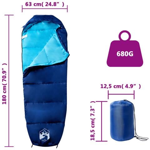 Sacco A Pelo Mummia Da Campeggio Per Adulti 3 Stagioni - Foto 5