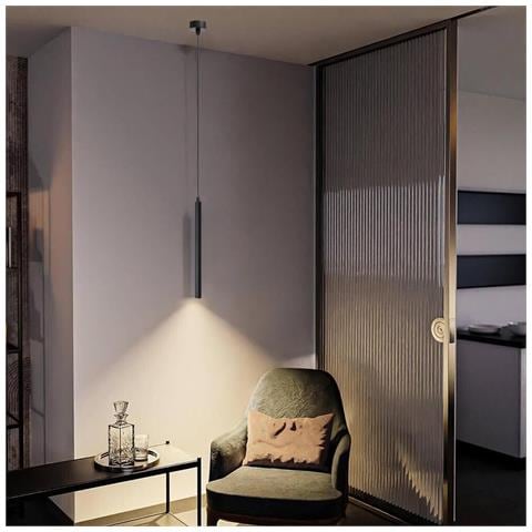 Lampadario Led Luce Calda 3 Watt Da Soffitto Stile Moderno Nero A11-nc - Foto 1