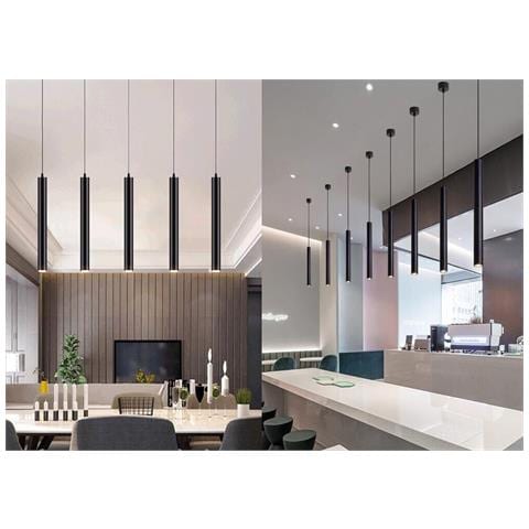 Lampadario Led Luce Calda 3 Watt Da Soffitto Stile Moderno Nero A11-nc - Foto 7