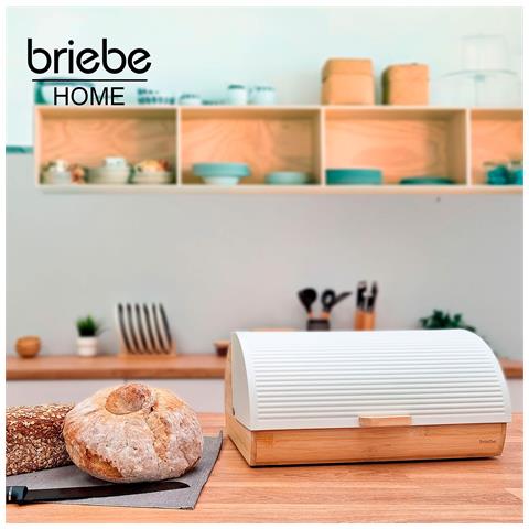 Bb1162 Portapane Da Tavola In Legno Di Bambù, Coperchio Scorrevole, Bread Box Per Pane Bianco - Foto 8