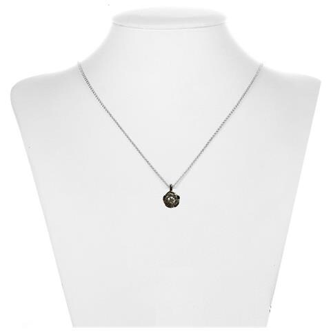 Collana Con Pendente Con Diamanti Sintetici - Rosa - Argento - Foto 2