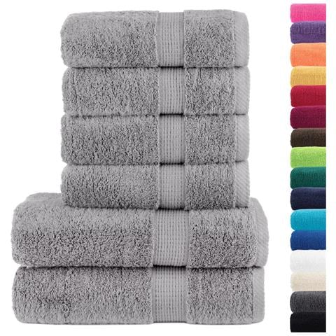 Set ASciugamani SOLUND 6 pz Grigio 600 gsm - Foto 2