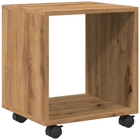 Mobiletto Con Ruote Rovere Artigianale 37x33x42,5 Cm Truciolato - Foto 2