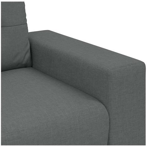 Divano Divanetto Grigio Scuro 120 cm in Tessuto - Foto 8