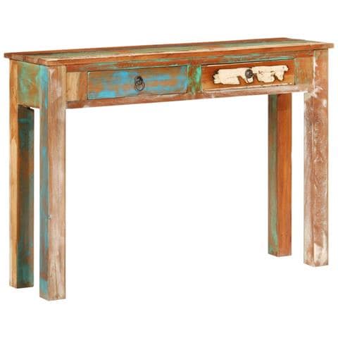Tavolo Consolle 110x30x75 Cm In Legno Massello Di Recupero - Foto 1