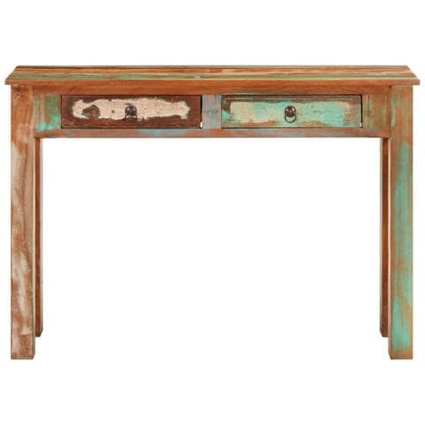 Tavolo Consolle 110x30x75 Cm In Legno Massello Di Recupero - Foto 3