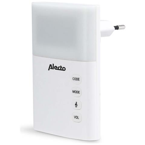 Campanello Wireless Alimentato A Rete 36 Melodie Con Indicatore Led, Bianco - Foto 1