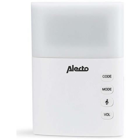 Campanello Wireless Alimentato A Rete 36 Melodie Con Indicatore Led, Bianco - Foto 2
