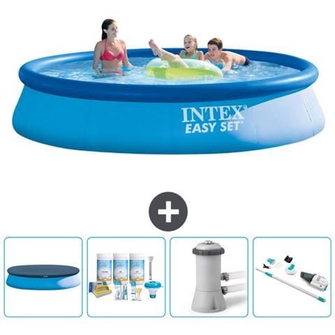 Piscina Fuori Terra - In Giro - 396x396x84 Cm - Blu - Include Accessori Coordinati Cb5 - Foto 1