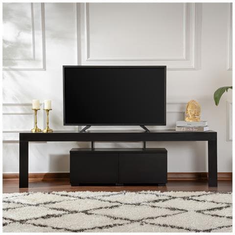 Basi Porta Tv Con Armadi In Legno Nero 180cm - Foto 1