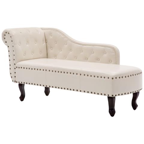 Lusso Casadino - Sedia A Sdraio Bianco Crema In Similpelle - Foto 2