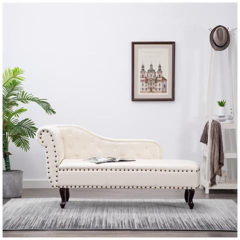 Lusso Casadino - Sedia A Sdraio Bianco Crema In Similpelle - Foto 8