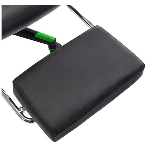 Lusso Casadino - Sedia Da Gaming Con Poggiapiedi Nera E Verde In Similpelle - Foto 8