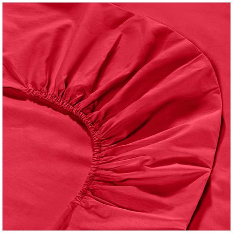 Completo Lenzuola In Cotone Colore Rosso Misura Singolo - Foto 2