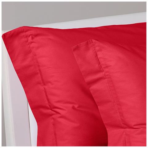 Completo Lenzuola In Cotone Colore Rosso Misura Singolo - Foto 5