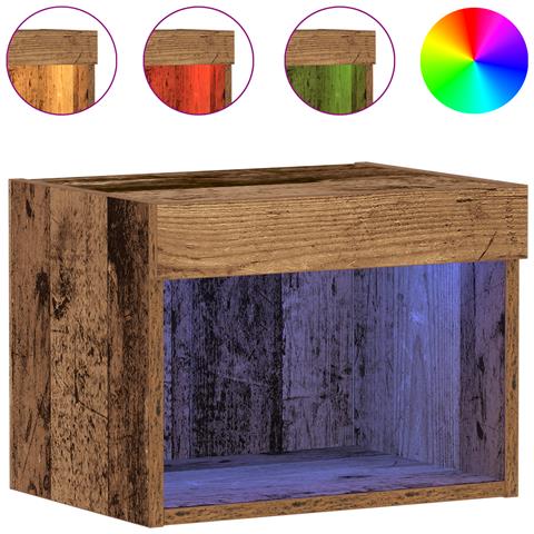 Armadio a muro con luci LED in legno antico 40x30x30 cm - Foto 2