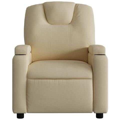 Poltrona Elettrica Reclinabile Crema in Tessuto - Foto 9