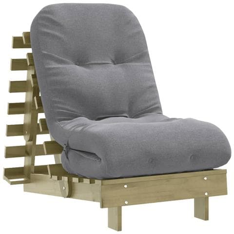 Divano Letto Futon con Materasso 60x206x11cm Pino Impregnato - Foto 1