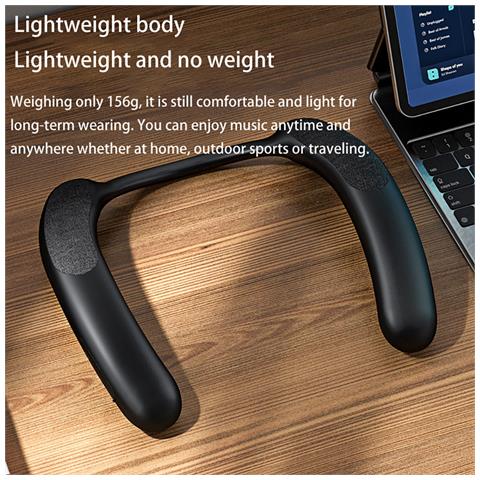 Altoparlante Bluetooth Indossabile - Suono Immersivo Black - Foto 2