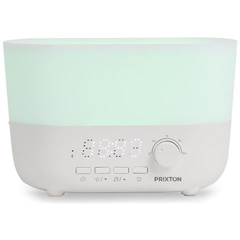 Prixton - Umidificatore Aroma Connected Con Connessione Bluetooth, Diffusore Di Aromi E Oli Essenziali, 360 Ml, Altoparlante 12 W, Timer, Luce Led 7 Colori, Timer, Orologio E Sveglia - Foto 1