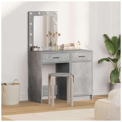 Tavolo da Trucco con cassetto 2 pcs Grigio 50 x 41 x 135 cm - Foto 2