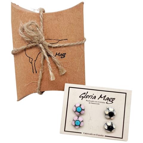 Confezione Da Orecchini In Argento E Cristallo Da 10µ, Colori Opachi Assortiti. - Foto 2