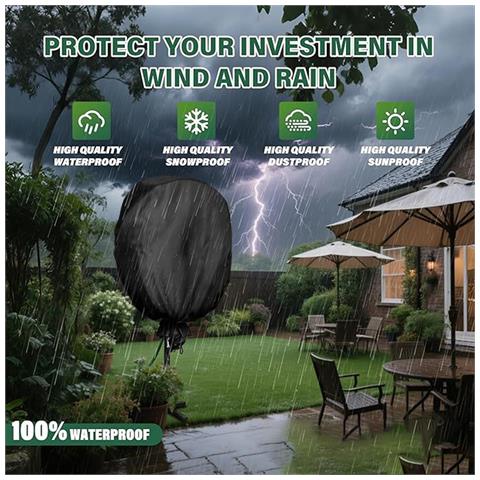 Copertura Per Avvolgitubo Da Giardino Esterno - Tessuto Oxford 420d, Impermeabile E Antipolvere  Grande - Foto 5