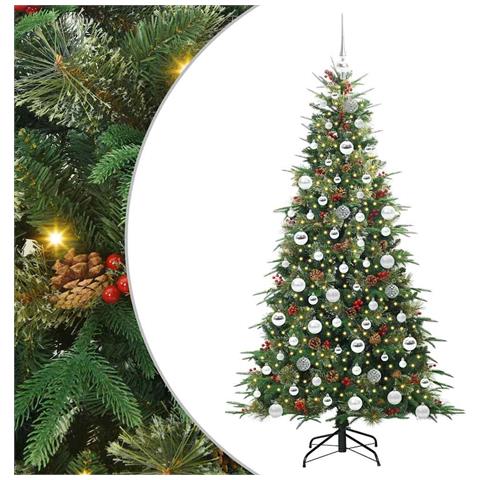 Albero di Natale Artificiale con Rami Pieghevoli Verde 180 cm - Foto 1
