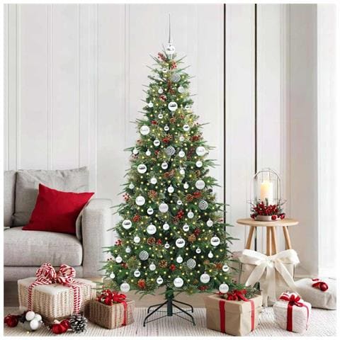 Albero di Natale Artificiale con Rami Pieghevoli Verde 180 cm - Foto 2