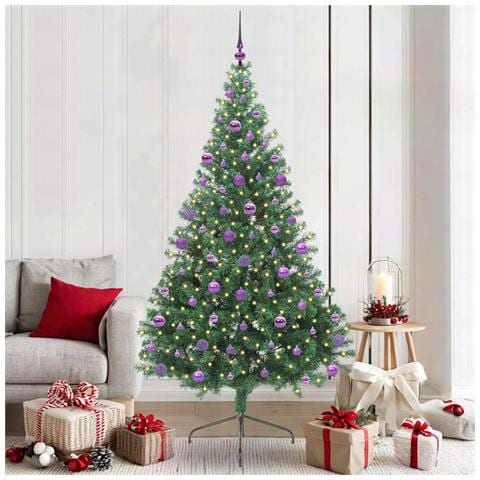 Albero di Natale artificiale con luci integrate Verde 210 cm - Foto 2