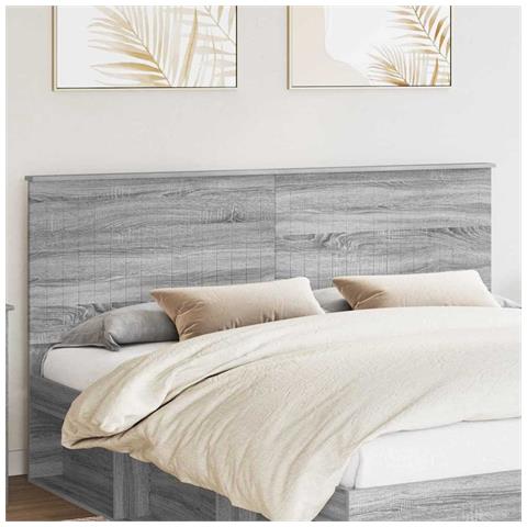 Testiera con testiera Grigio Sonoma 180 cm Legno multistrato - Foto 2