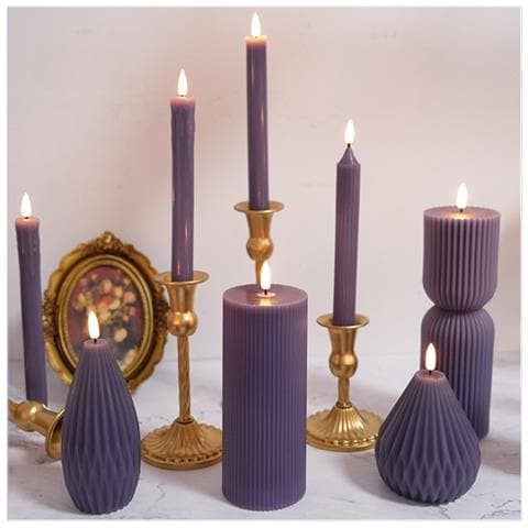 Candela Elettronica A Led Serie Notte Scura A Strisce - Senza Fiamma E Decorativa - Foto 6