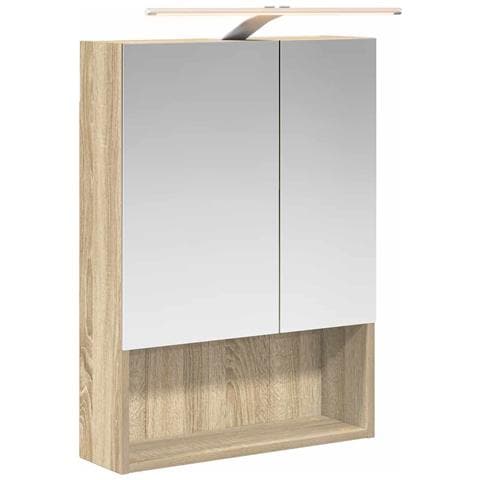 Mobiletto per specchio da bagno Rovere Sonoma 50 x 14,5 x 70 cm - Foto 1