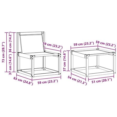 Set di divani da esterno con cuscino 4 pcs Bianco e Nero - Foto 9