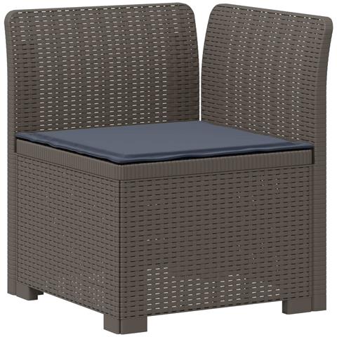 Divano da Giardino a 1 Posto con Cuscino Aspetto Rattan PP - Foto 1
