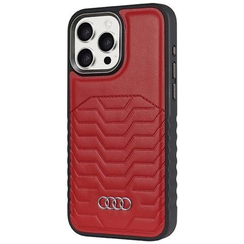 Custodia In Pelle Sintetica Audi Con Magsafe, Per Iphone 15 Pro Max - Rossa - Foto 2