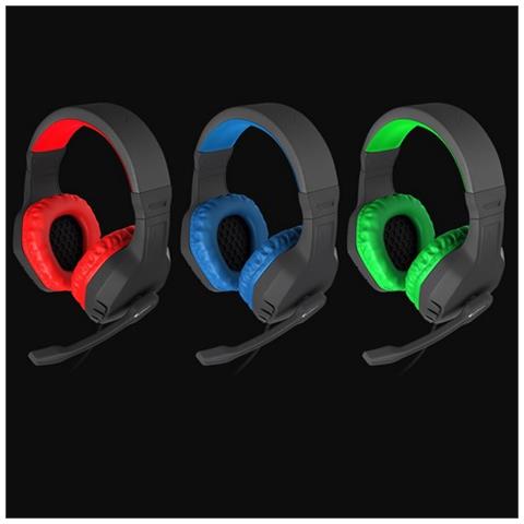 CUFFIA GAMING ARGON-200 BLUE STEREO MIC. 96dB CAVO 220cm 2*MINI-JAC - Foto 1
