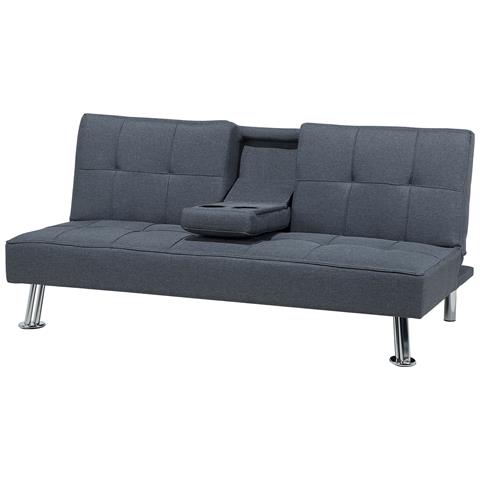 Divano Letto Moderno In Tessuto Grigio Scuro Roxen - Foto 27
