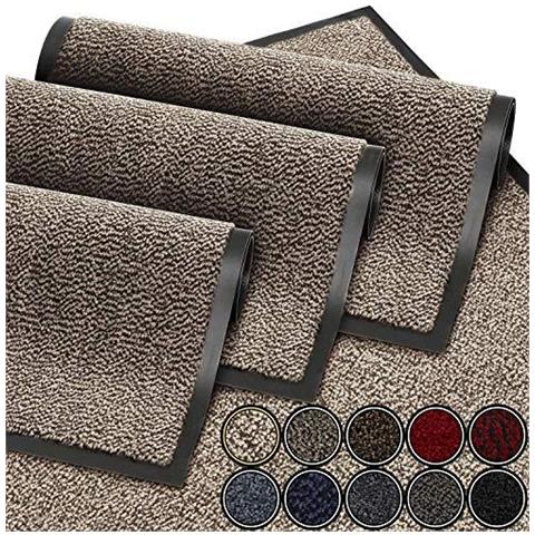 Front Door Mat Beige Grigio 40x60 Cm Impermeabile E Lavabile Tappeto Per Indoor Outdoor Heavy Duty Dirt Trapper Non Di Slittamento Dirtcatcher Tappeto Per Gradino Della Porta Corridoio Ingresso Cucina Camera Da Letto - Foto 1