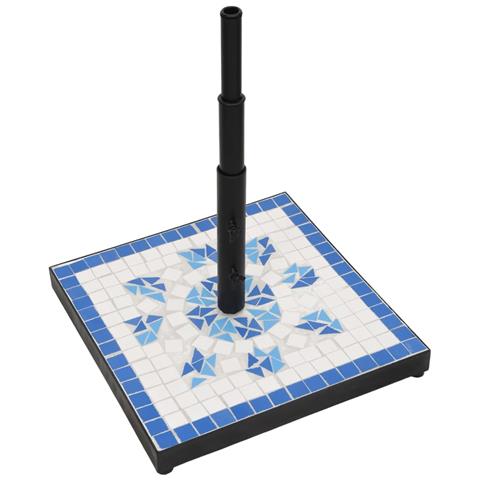 Base per Ombrellone Blu e Bianco Quadrata 12 kg - Foto 7