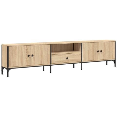 Mobile Tv Cassetto Rovere Sonoma 200x25x44 Cm Legno Multistrato - Foto 2