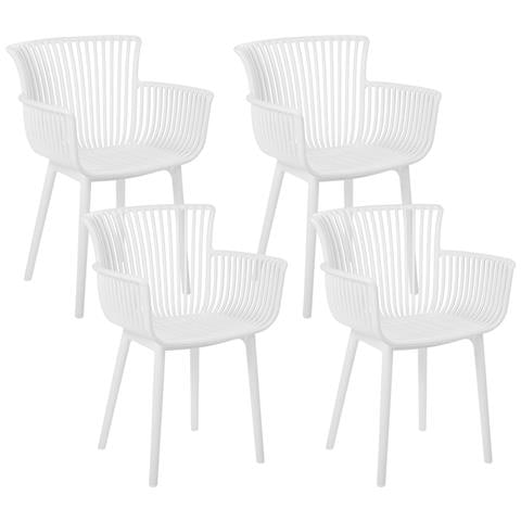 Set Di 4 Sedie Da Pranzo Bianco Pesaro - Foto 1