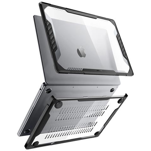 Cover Per Macbook Air 13.6 2022 Anti-urto Griglia Ventilazione, Nero Transparente - Foto 2