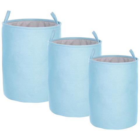 Set Di 3 Cestini Archa Cotone Azzurro - Foto 10