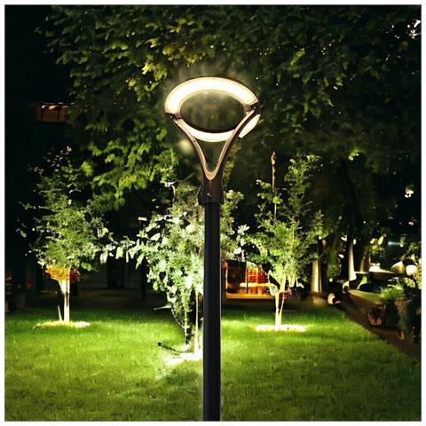 Lampione Da Giardino 100 Watt Lampada Led Luce Calda Moderna Per Vialetti Ip65 - Foto 7